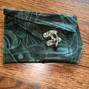 (h(om)e) Small Bag/Envelope Clutch, Dark Green, NWOT